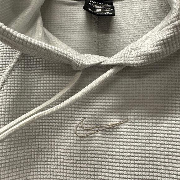 Nike Training Hoodie Mens Large Loose Fit Thermal Dri Fit Pullover Light Gray - Picture 5 of 9